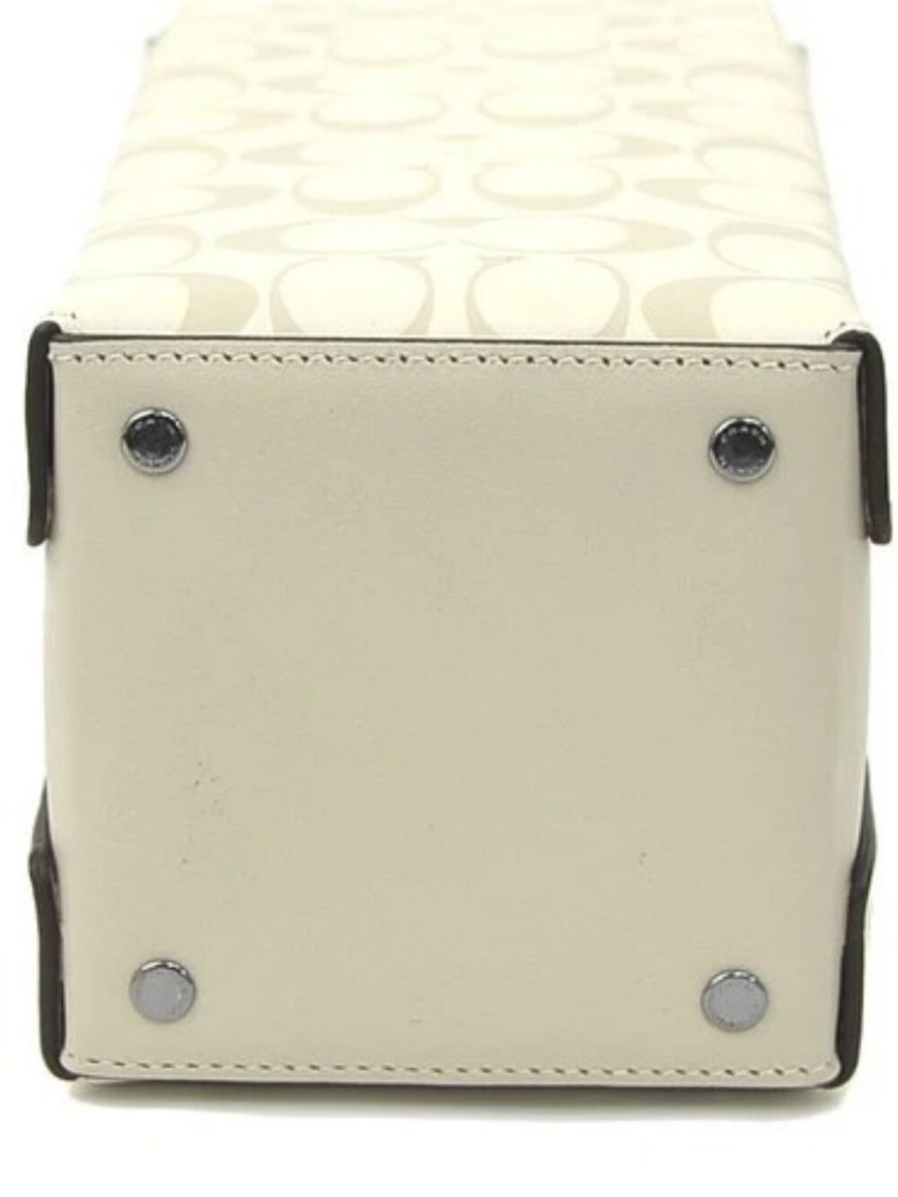 Auth COACH Signature Wine Bag Off White Leather - r10677j - Picture 5 of 13